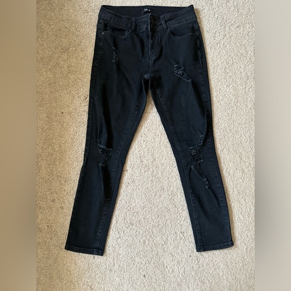 Tala black distressed skinny jeans size 4 - Picture 5 of 10